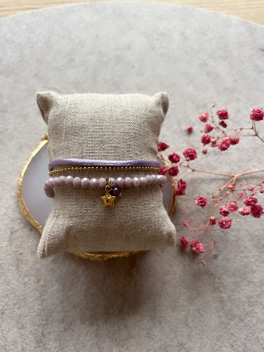 Bracelet set lavendel