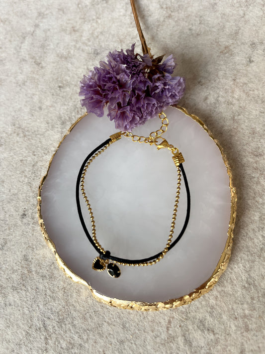 Noir double braclet