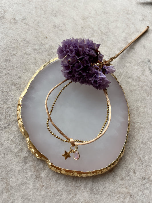 Double champagne bracelet