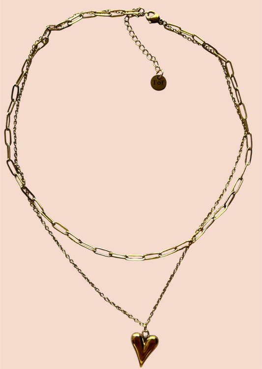 double necklace love