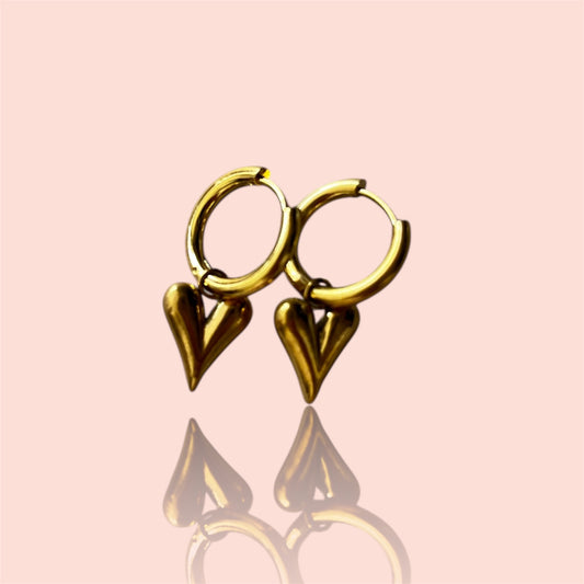 Hart earing gold