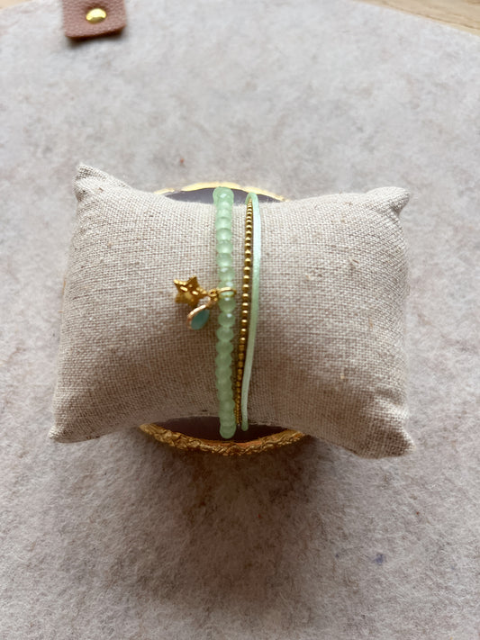 Bracelet set mint green