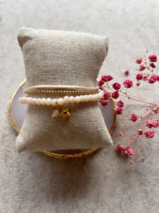 Bracelet set ligt pink